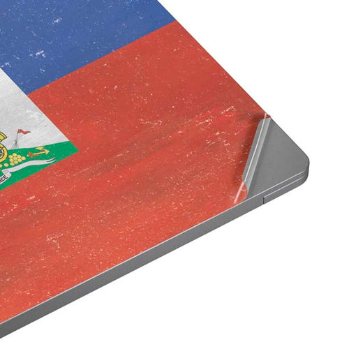 Haitian Flag Distressed Laptop Skins